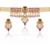 Unique Owl Polki & Pearl Choker Set