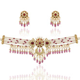 Ruby Polki Choker Necklace Set