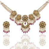 Gold Ruby Grace Necklace Set