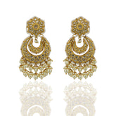 Bridal Polki & Pearl Thappa Chandbaalis