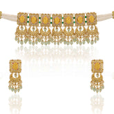 Kanak Lakshmi Polki Diamond Temple Chocker Necklace Set