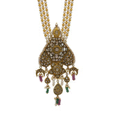 Syndicate Polki Diamond Pendant Necklace with Pearl & Glass Bead Accents