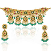 Satrangi Shringar Bridal Gold Polki Necklace Set