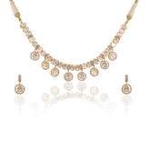 Bridal Polki Diamond Open Setting Gold Necklace Set