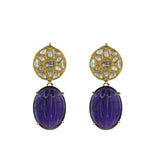 Amethyst Gold Earring (91.6 Hallmark)