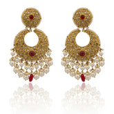 Royal Ruby Jhoomar Polki Chandbalis