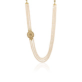 The Heritage Three-String Pearl Side Accent Necklace