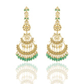 Gold Jadau Chand Bali Earring