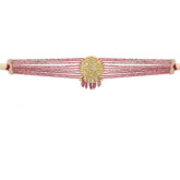 Polki Diamond & Multi-Strand Ruby Bead Choker
