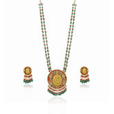 Vijaya Lakshmi Gold Polki Diamond Pendant Set