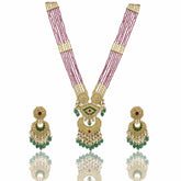Ananta Mani Gold Polki Diamond Pendant Set