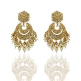 Classic Bridal Polki Diamond Jhumki-Style Chandbaali