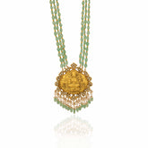 Kamakshi Temple Haar Gold Polki Pendant