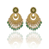 Nagma Emerald Polki Diamond Chandbaali