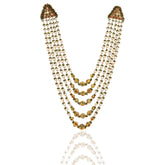Polki Diamond, Ruby & Pearl Layered Gold Necklace