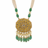 Heritage Gold and Polki Pendant Necklace