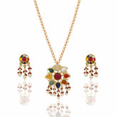 Amrita Designer Nine Gemstone Pendant Set