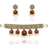 Ruby & Emerald Heritage Polki Choker Set