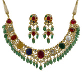 Heritage Syndicate Diamond Polki Navratna Jadau Set - Bridal Collection