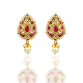 Gold Polki & Ruby Statement Tops