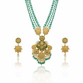 Sobhagya Polki Diamond Long Pendant Set