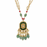 Green Talpe Polki Pendant Necklace