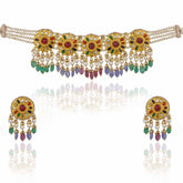 Royal Astrological Navratna Choker Necklace Set