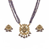 Ambar Tarang Polki Diamond Pendant Set
