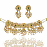 Gold Polki Necklace Set