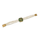 Regal Lotus Polki Diamond Bracelet