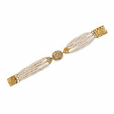 Traditional Polki Diamond Bracelet with Pearls