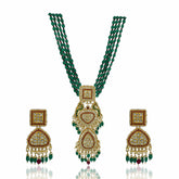 Mayur Mohini Polki Diamond Pendant Set
