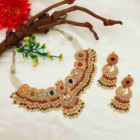 Navratan Necklace Set