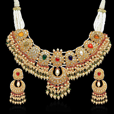 Navratan Necklace Set