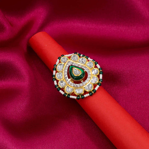 Gold Diamond Polki Ring