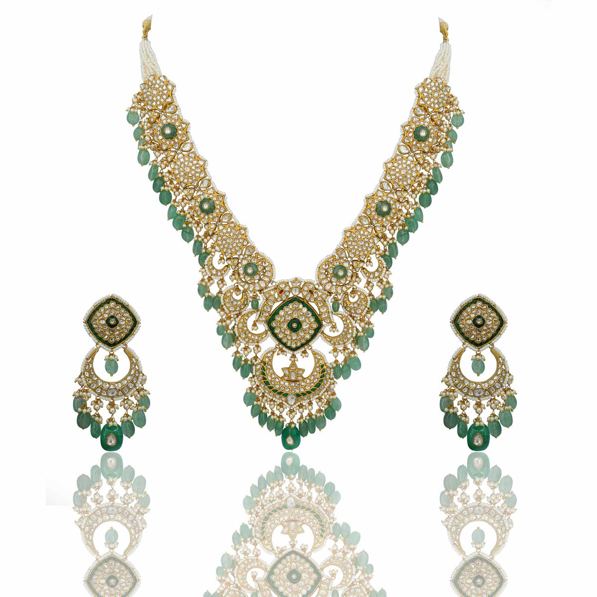 Gold Bridal Necklace Set ( Hallmark 91.6)