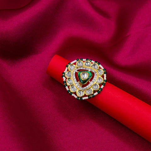 Diamond Polki Gold Ring