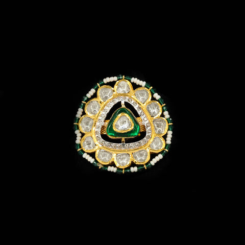 Diamond Polki Gold Ring