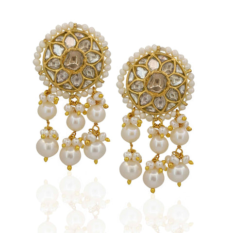 Amina Pearl & Polki Necklace Set