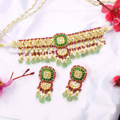 Royal Polki Choker Necklace Set