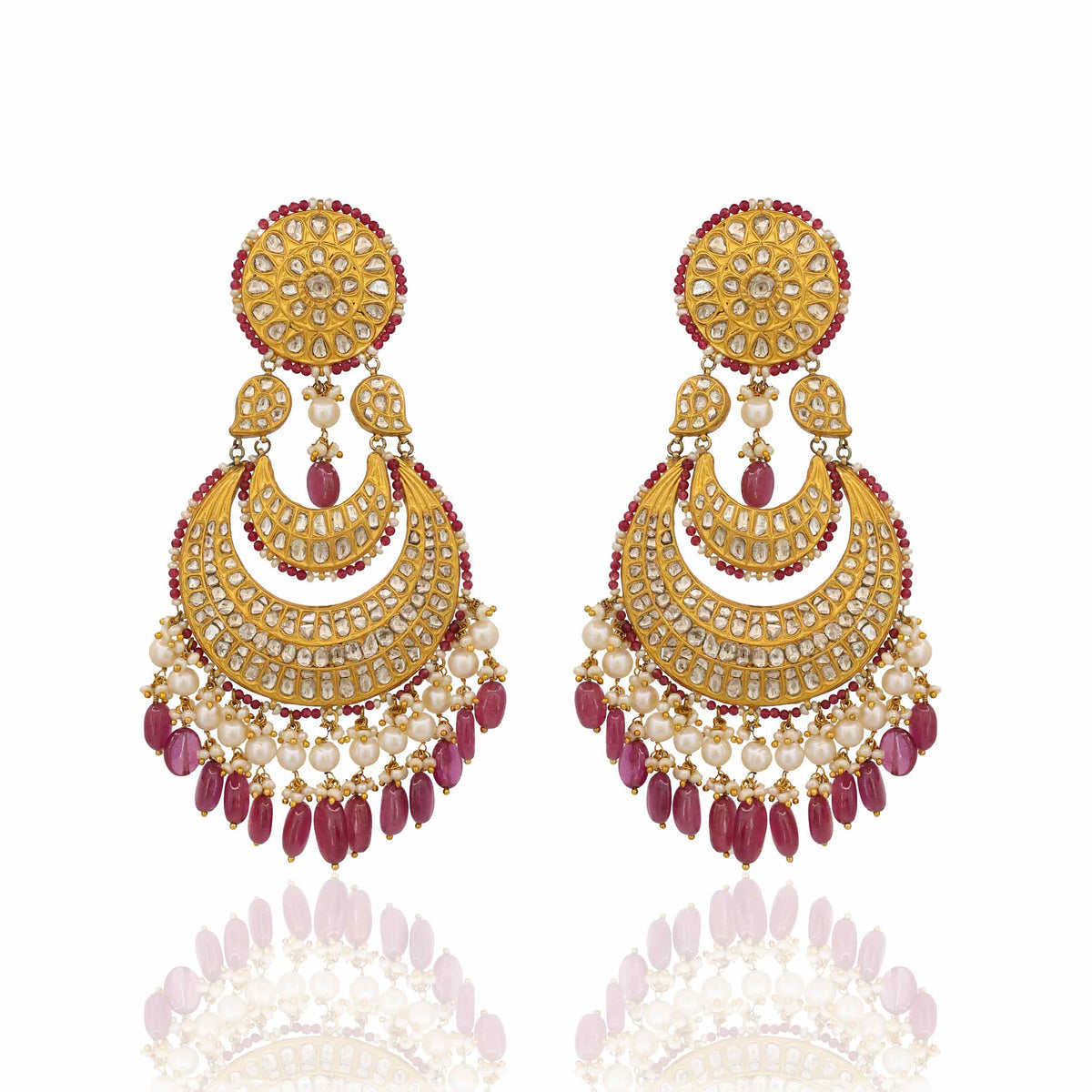 Padmapriya Gold  Polki ChandBali Earring