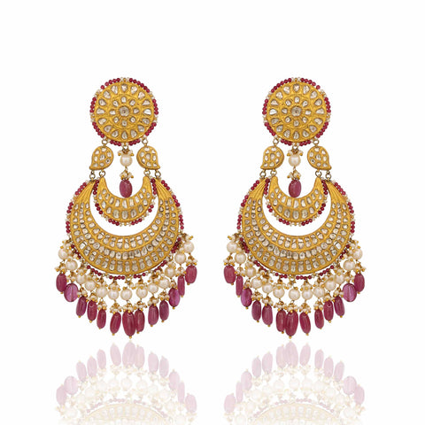 Padmapriya Gold  Polki ChandBali Earring