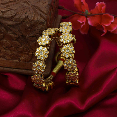 Rajputi Polki Ponchi Bracelet Pair