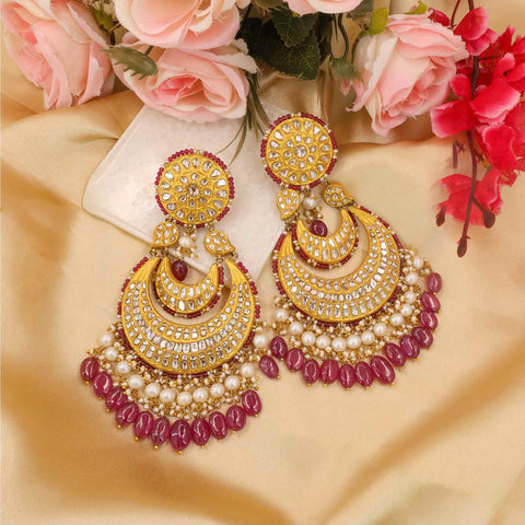 Padmapriya Gold  Polki ChandBali Earring