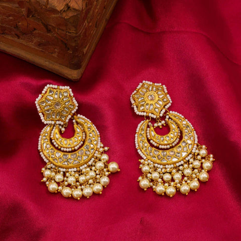 Bridal Polki & Pearl Thappa Chandbaalis