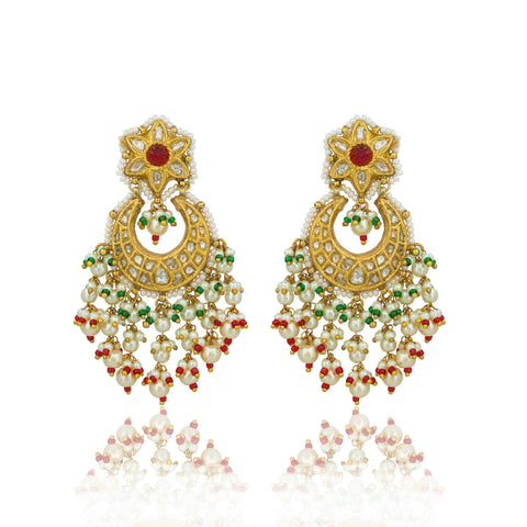 Karuna Bridal Gold  Polki Necklace Set