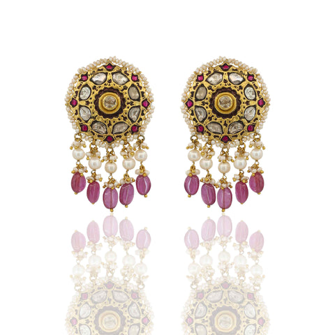 Gold Ruby Grace Necklace Set