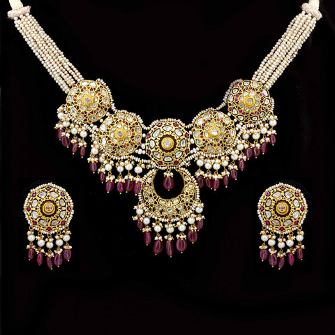 Gold Ruby Grace Necklace Set