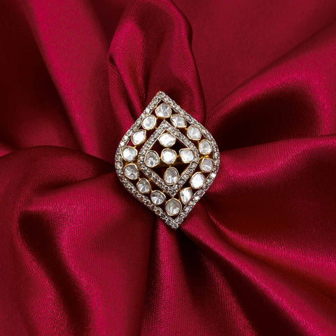 Polki Diamond Open Setting Ring