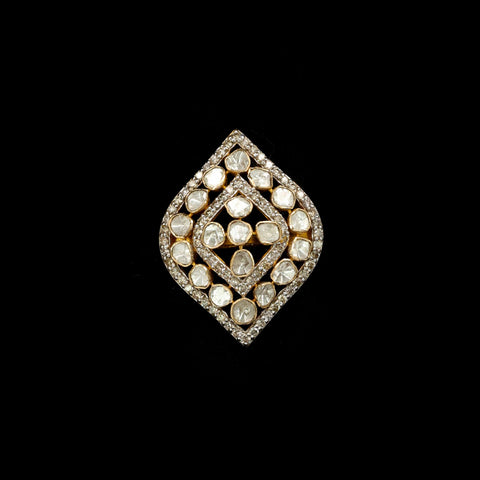 Polki Diamond Open Setting Ring